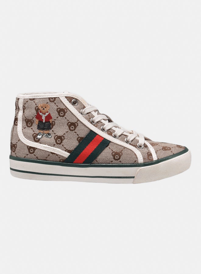 TTWN High Top Light Coffee Canvas Shoes